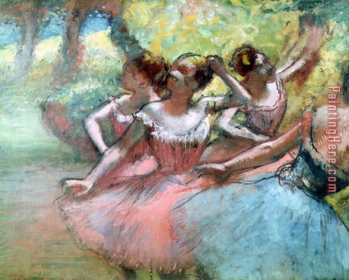 Edgar Degas Four ballerinas on the stage